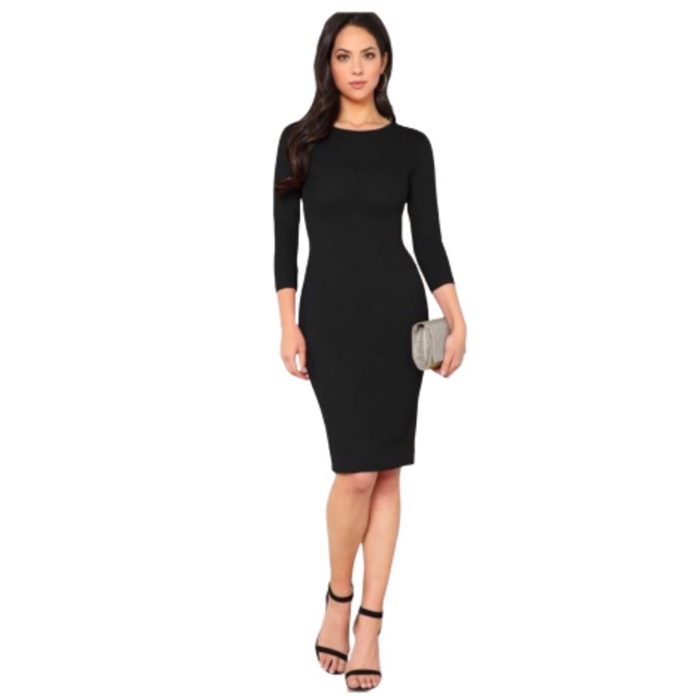 🎉HOST PICK🎉 Shein Dress Size Medium Black Bodycon